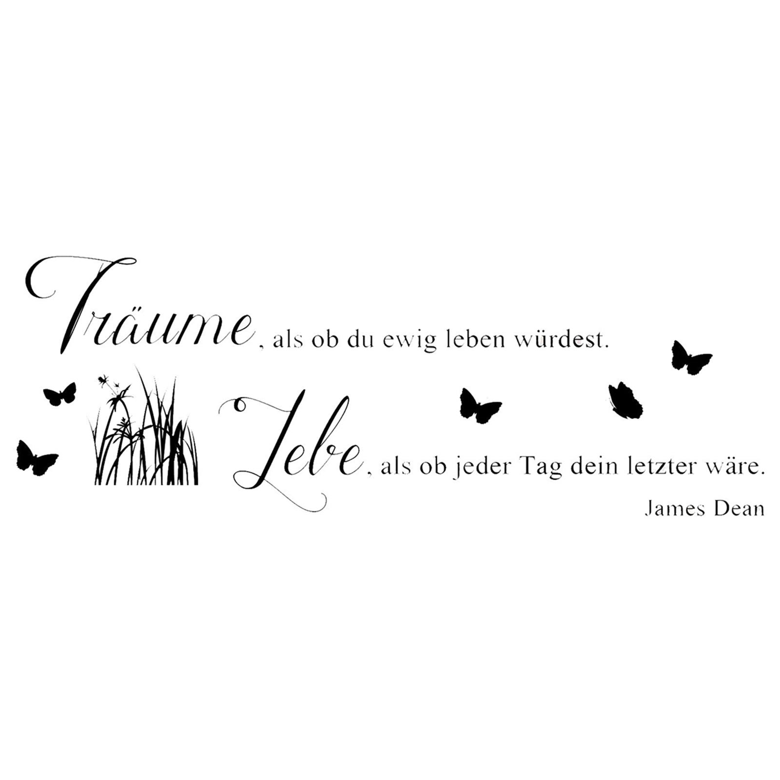 ELLA@home Wandtattoo - Spruch - James Dean - schwarz - selbstklebend