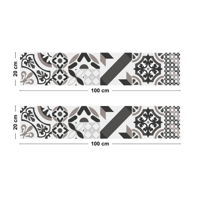 Crédence cuisine Bandeau ALU lot de 2 L100xH 20cm - NAPLES TAUPE 99dec