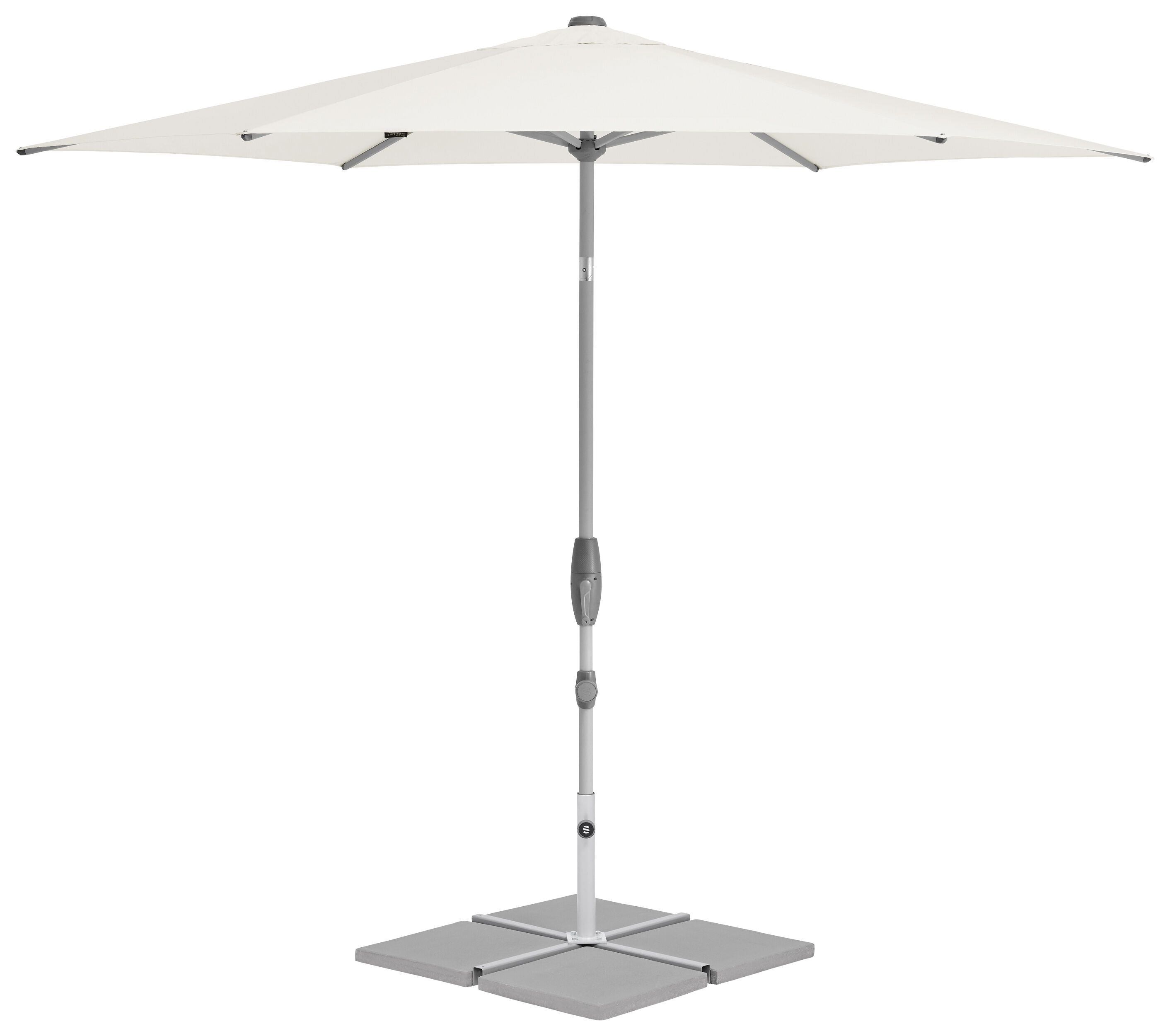 Suncomfort by Glatz SHELL TURN Sonnenschirm - Sandweiss / H: 266.0 cm