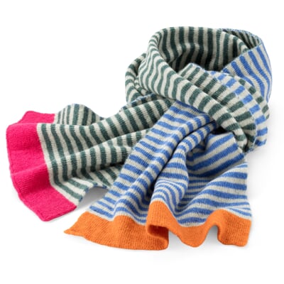 Unisex-Strickschal gestreift, Multicolor