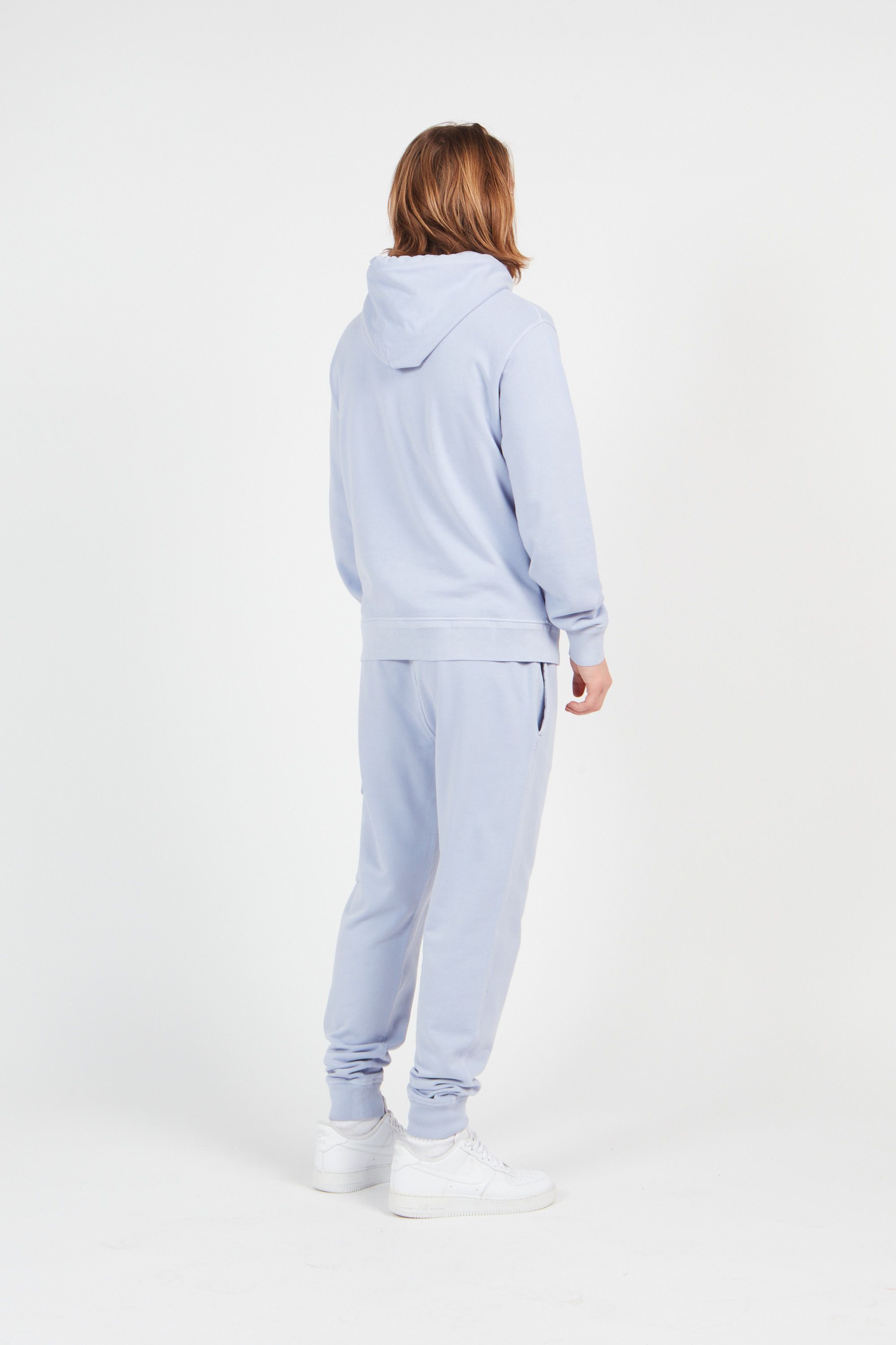 C.P. COMPANY hoodie cotton fleece Bleu
