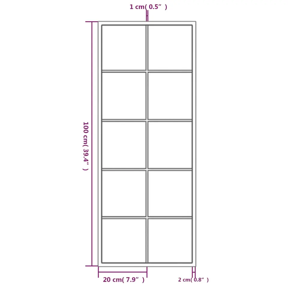 vidaXL - Spiegel - Zwart - Metaal - 100 x 40 cm