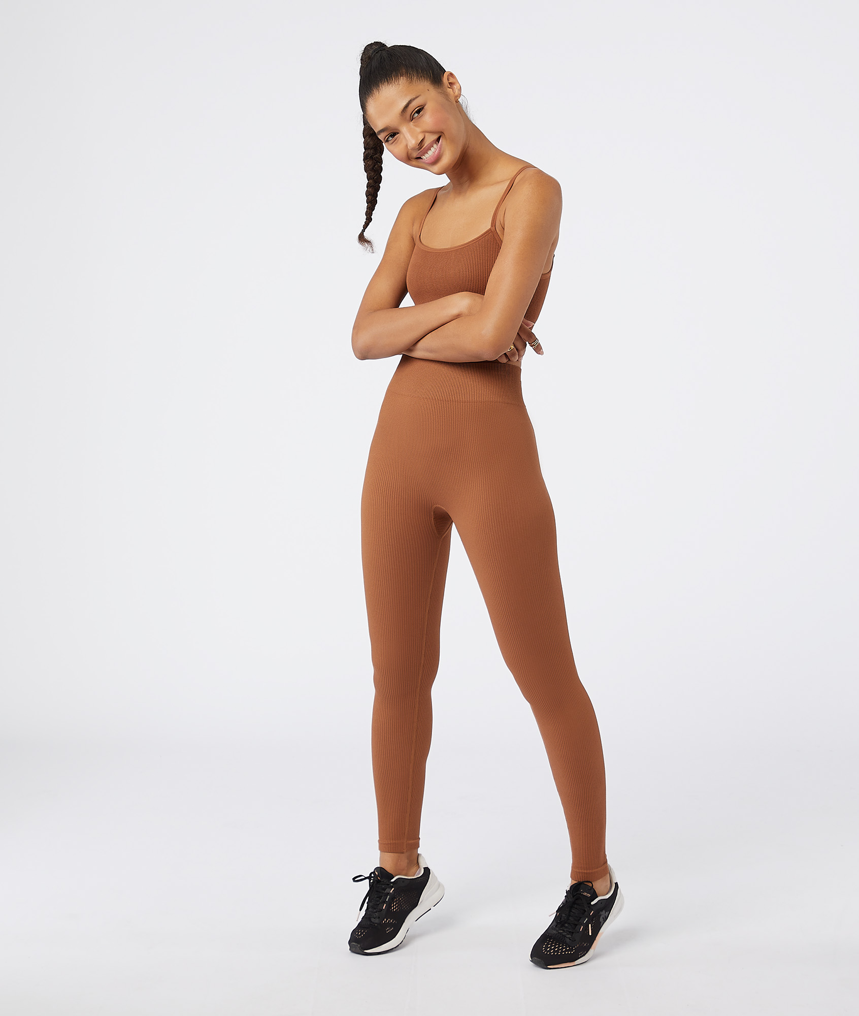 Legging côtelé sans coutures