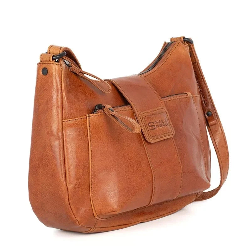 Spikes & Sparrow Bronco Crossbody Carlia Brandy