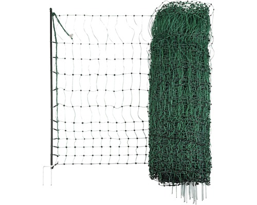Pluimveenet, dubbele pen, elektrisch geleidend, 2500 x 106 cm, groen