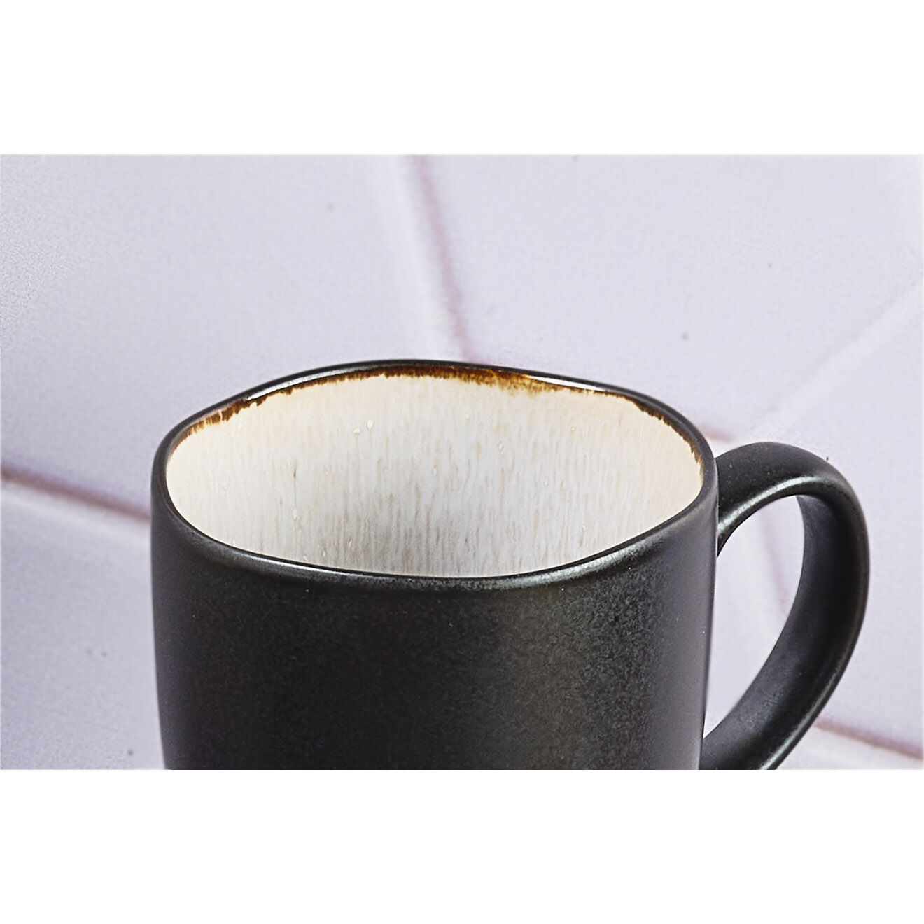 Bjorn 6 Mugs en Grès Iris blanc/ivoire - 40 cl