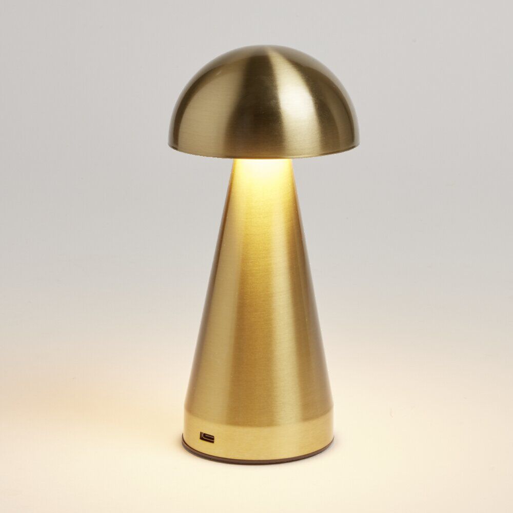 Lampe de table Roundi USB tactile jaune Ø9,5xH22,5cm