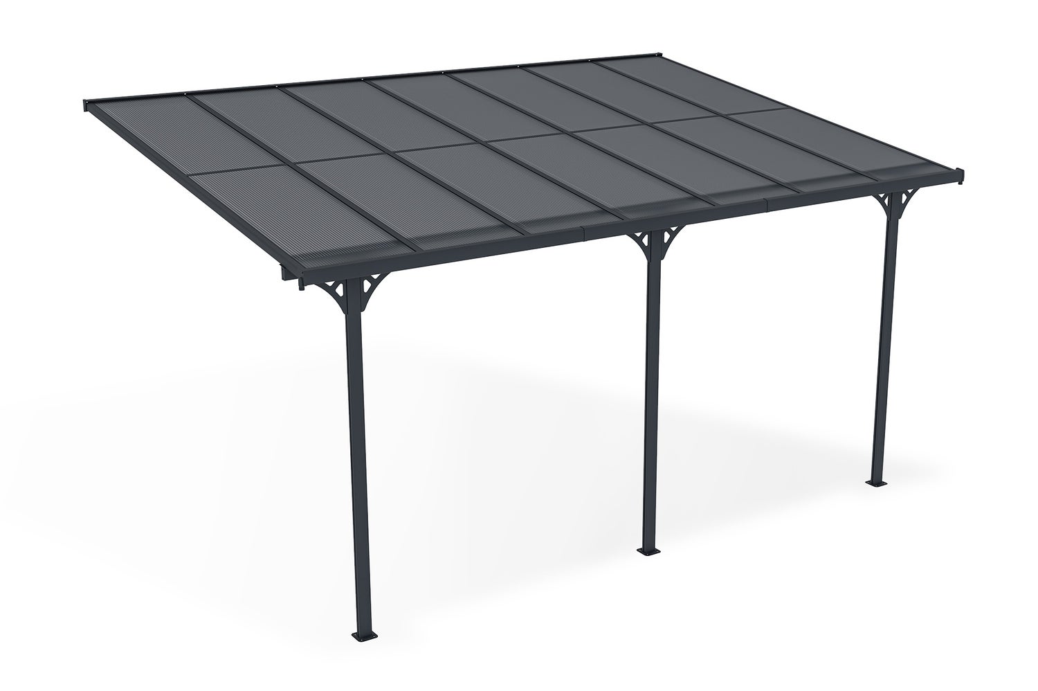 Terrasoverkapping/carport KLEO 450L300 aluminiumgrijs