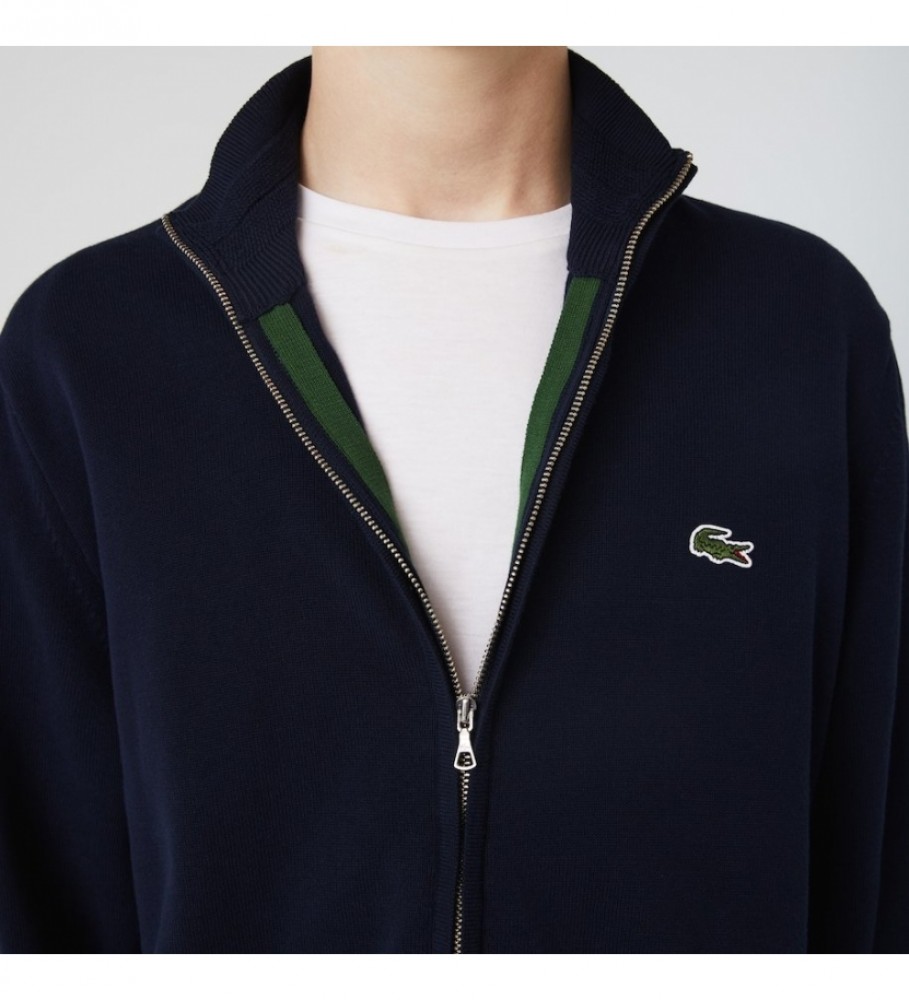 Camisa de gola alta Lacoste azul marinho