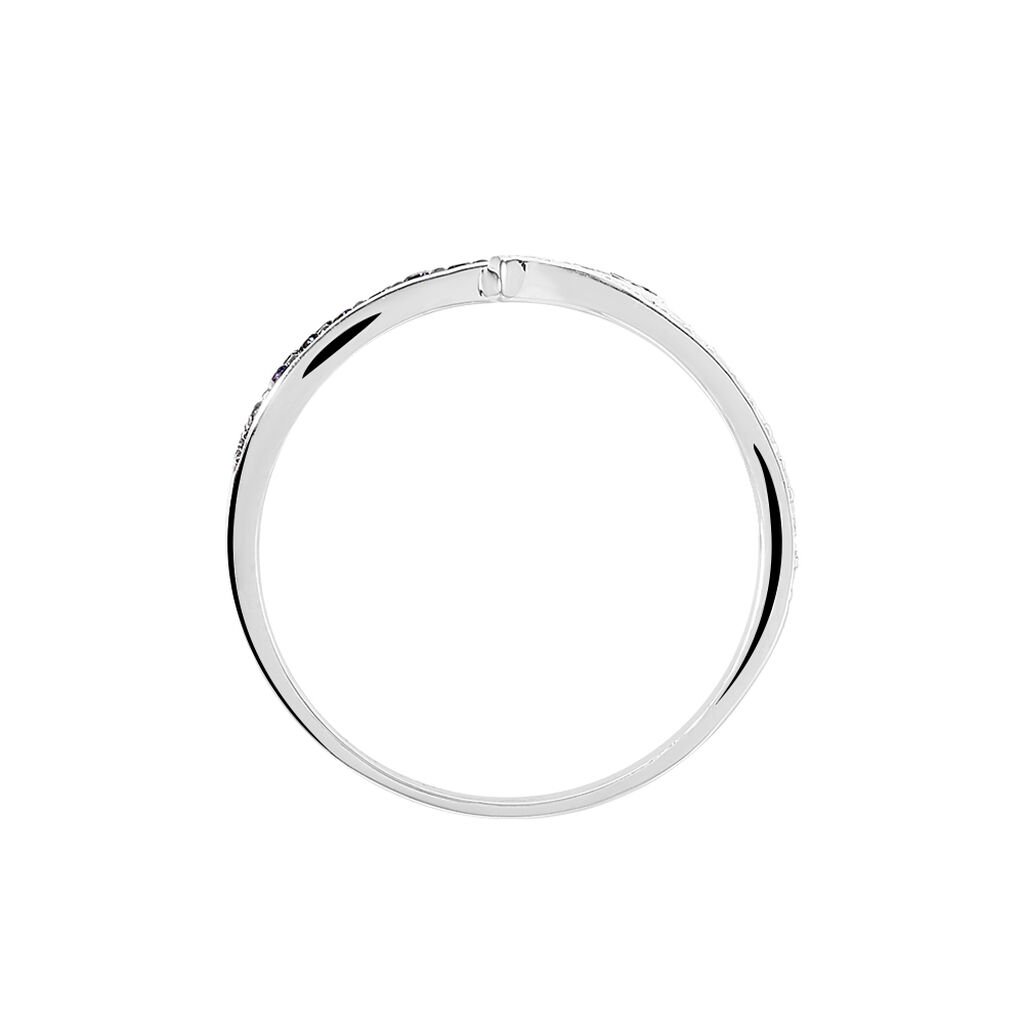 Bague Amelie Or Blanc Saphir Et Diamant