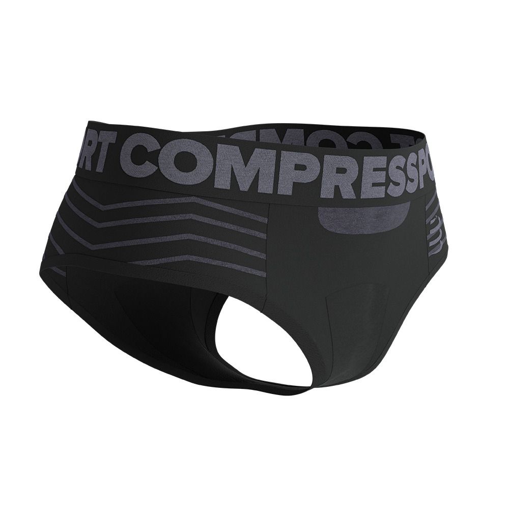 Compressport SEAMLESS - Boxer Femme black/grey