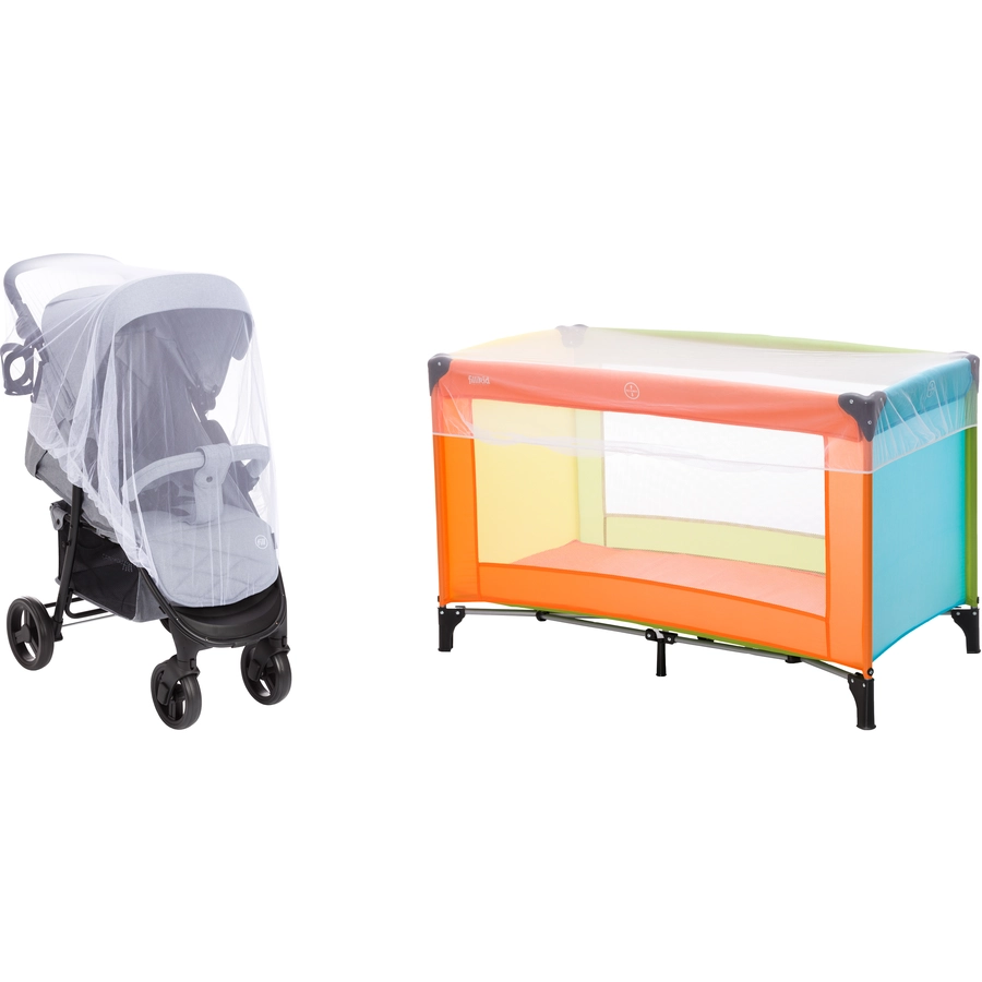 fillikid Mückennetz für Buggy, Sport-, Kinderwagen & Reisebetten weiß