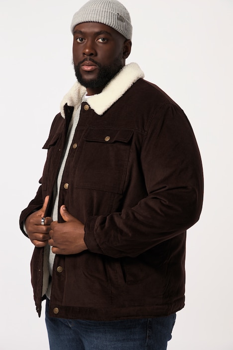 STHUGE Cordjacke, Teddykragen, Teddyfutter, bis 8 XL