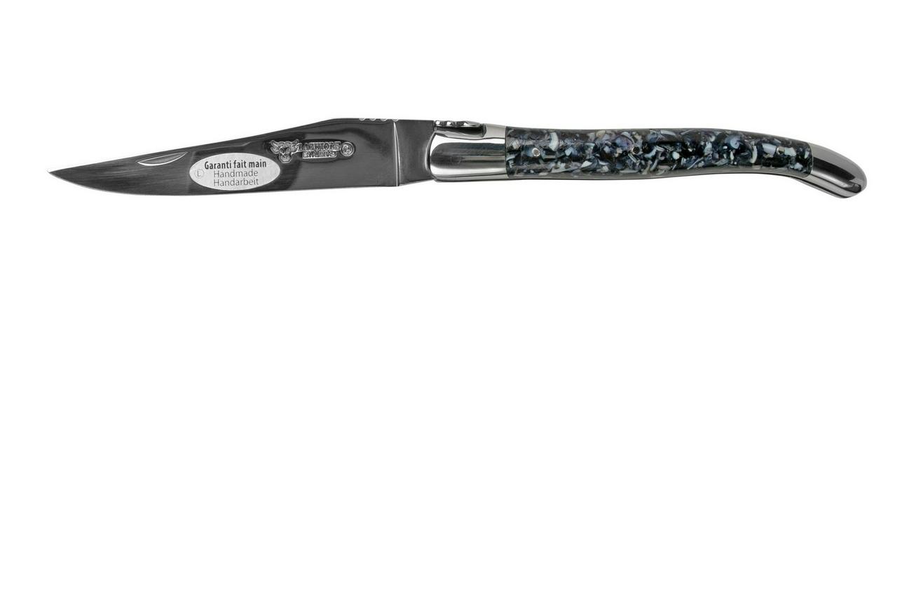 Laguiole en Aubrac Mussel L0212CQM mosselschelp, gepolijst, laguiole zakmes, 12 cm