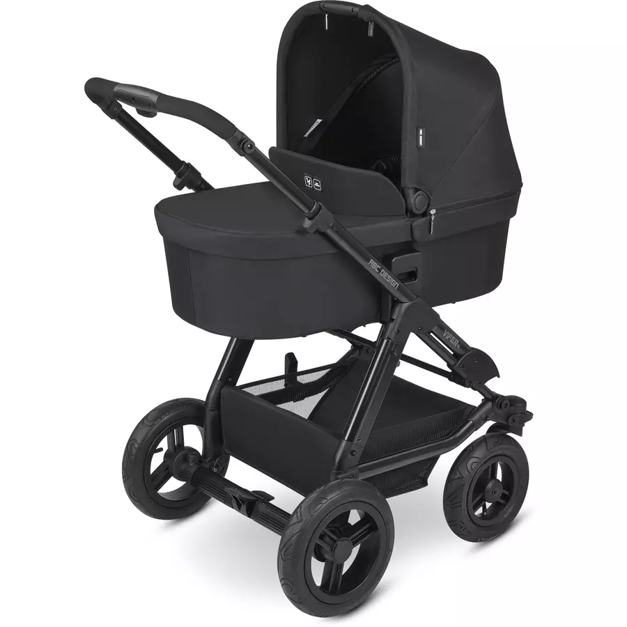 ABC DESIGN Kombikinderwagen Viper 4 Set Black Black