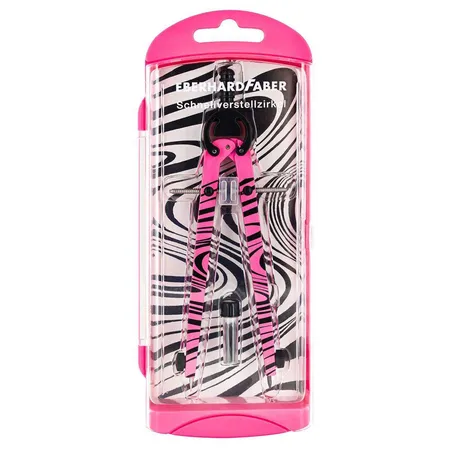 Eberhard Faber Schnellverstellzirkel im Etui, neon pink