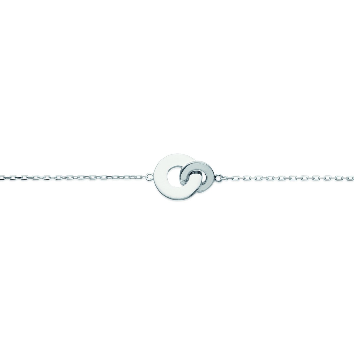 Bracelet Brillaxis anneaux entrelacés argent