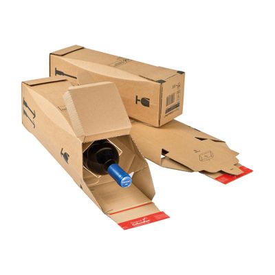 Boite d'expédition 1 bouteille ColomPac® 74 x 74 x 305 mm