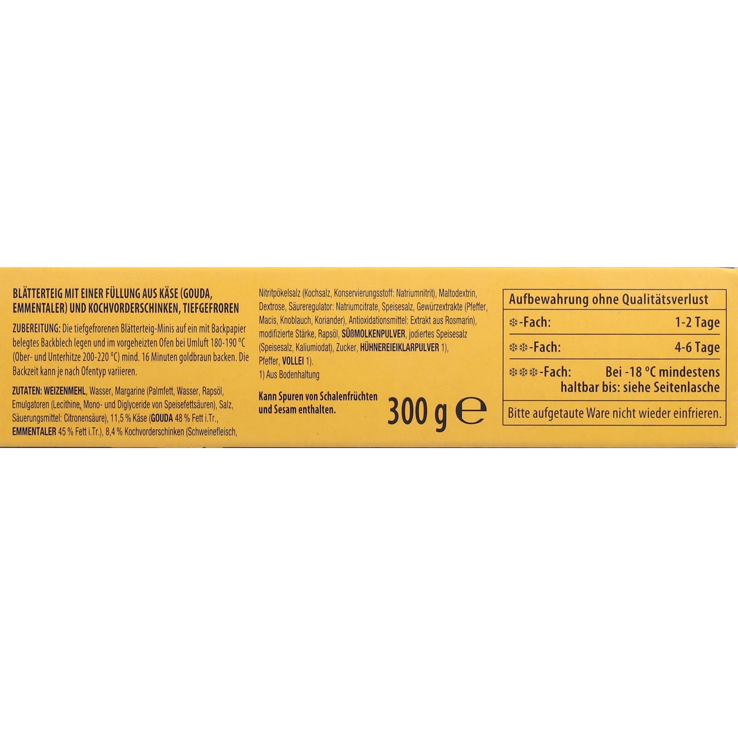 GOURMET FINEST CUISINE Blätterteig-Minis, Käse-Schinken 300 g