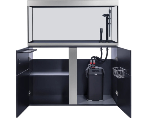 Fluval Siena 332 aquariumcombinatie met LED-verlichting, verwarming, buitenfilter en kast, 332 l, zwart, 110 x 55 x 128 cm
