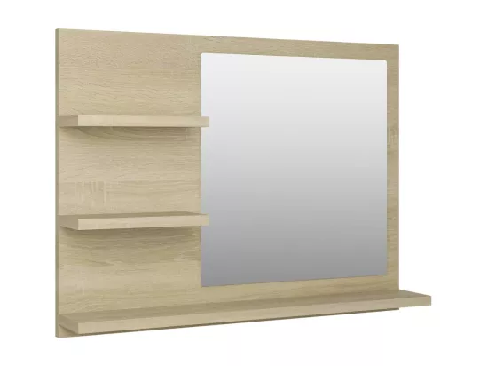 Miroir de salle de bain chêne sonoma bois d’ingénierie