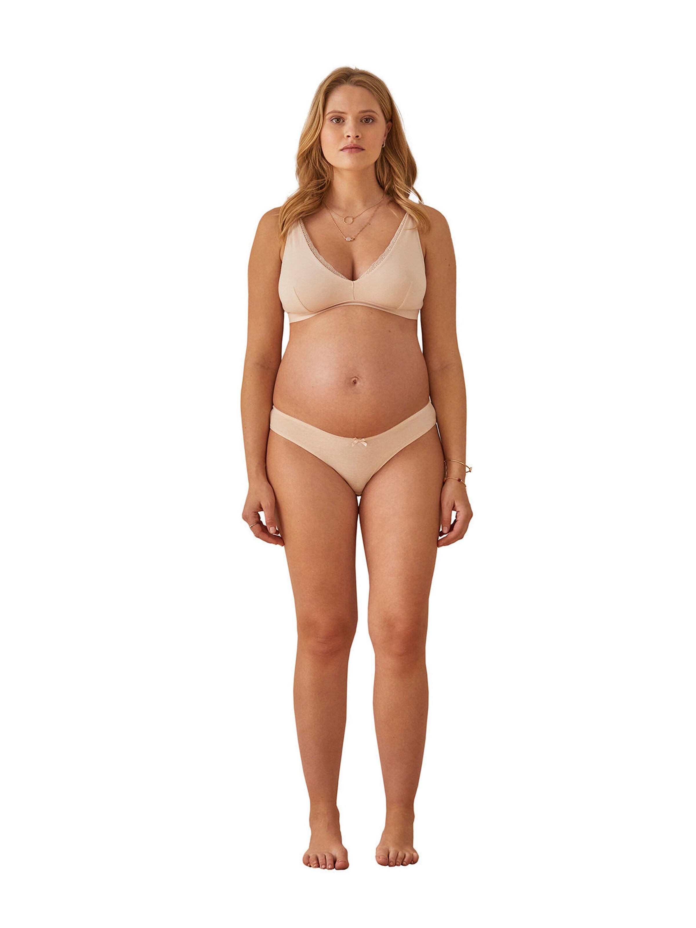 Vertbaudet 3er-Pack Umstands-Slips, Bio-Baumwolle pack beige/rot/schwarz