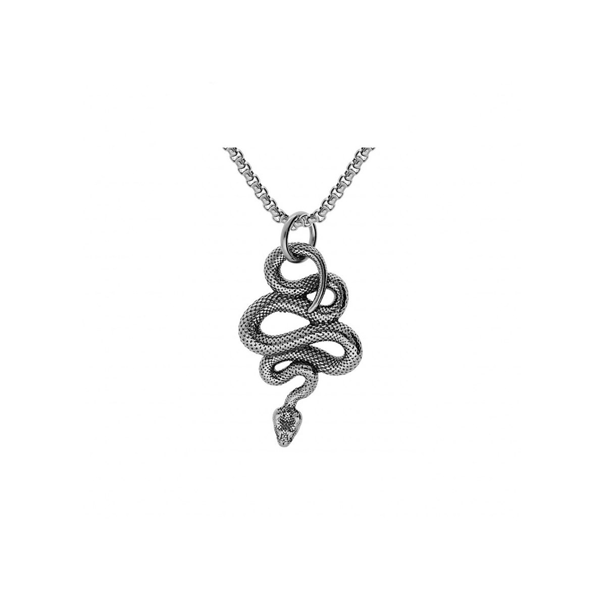 Collier Serpent enroulé - Acier
