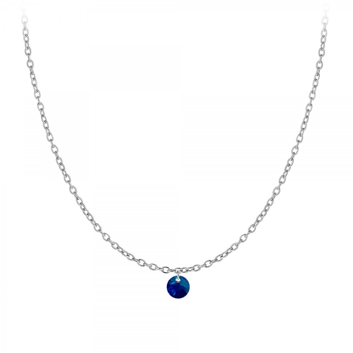 Chaine maille forçat et cristal SC Crystal