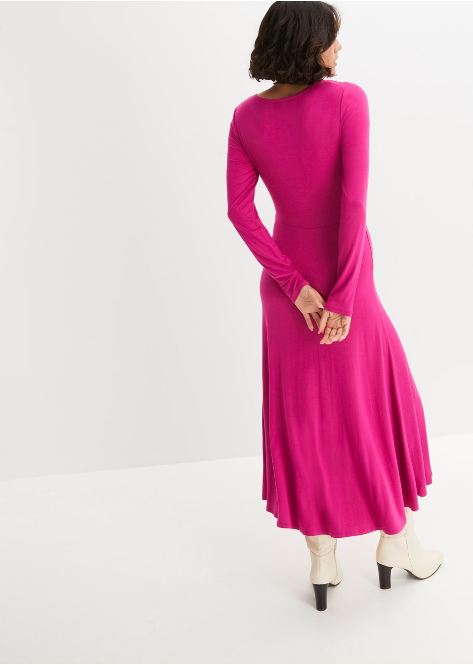 Robe midi avec détail nœud en viscose