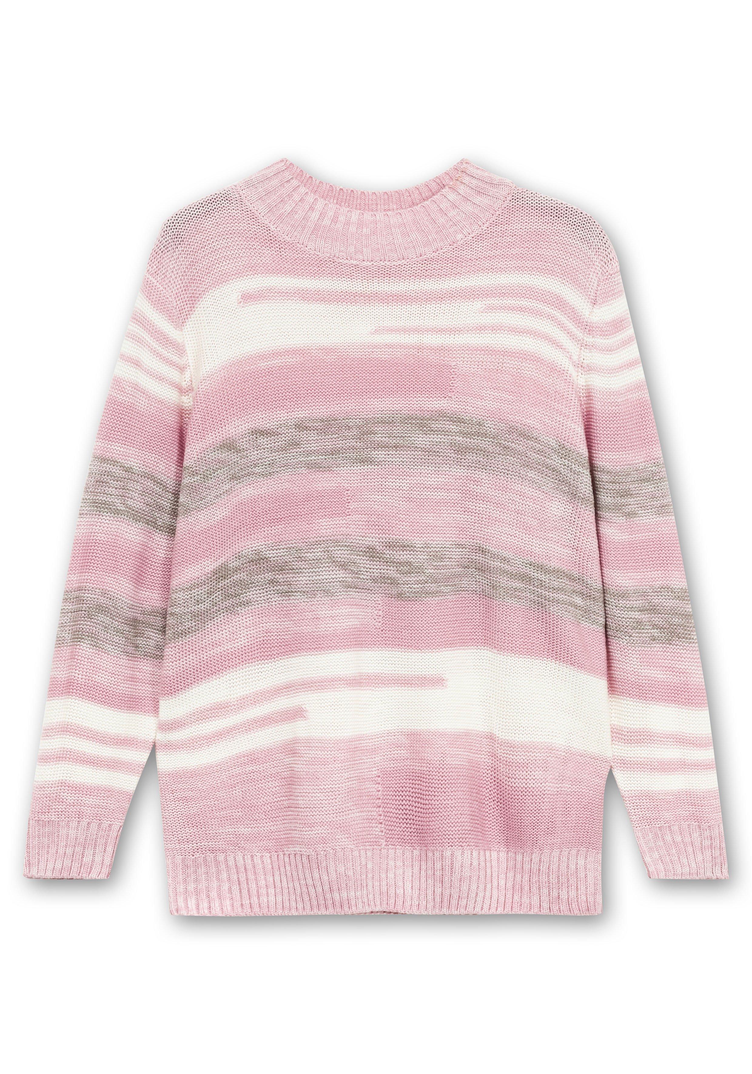 Pullover mit Stehkragen und Blockstreifen