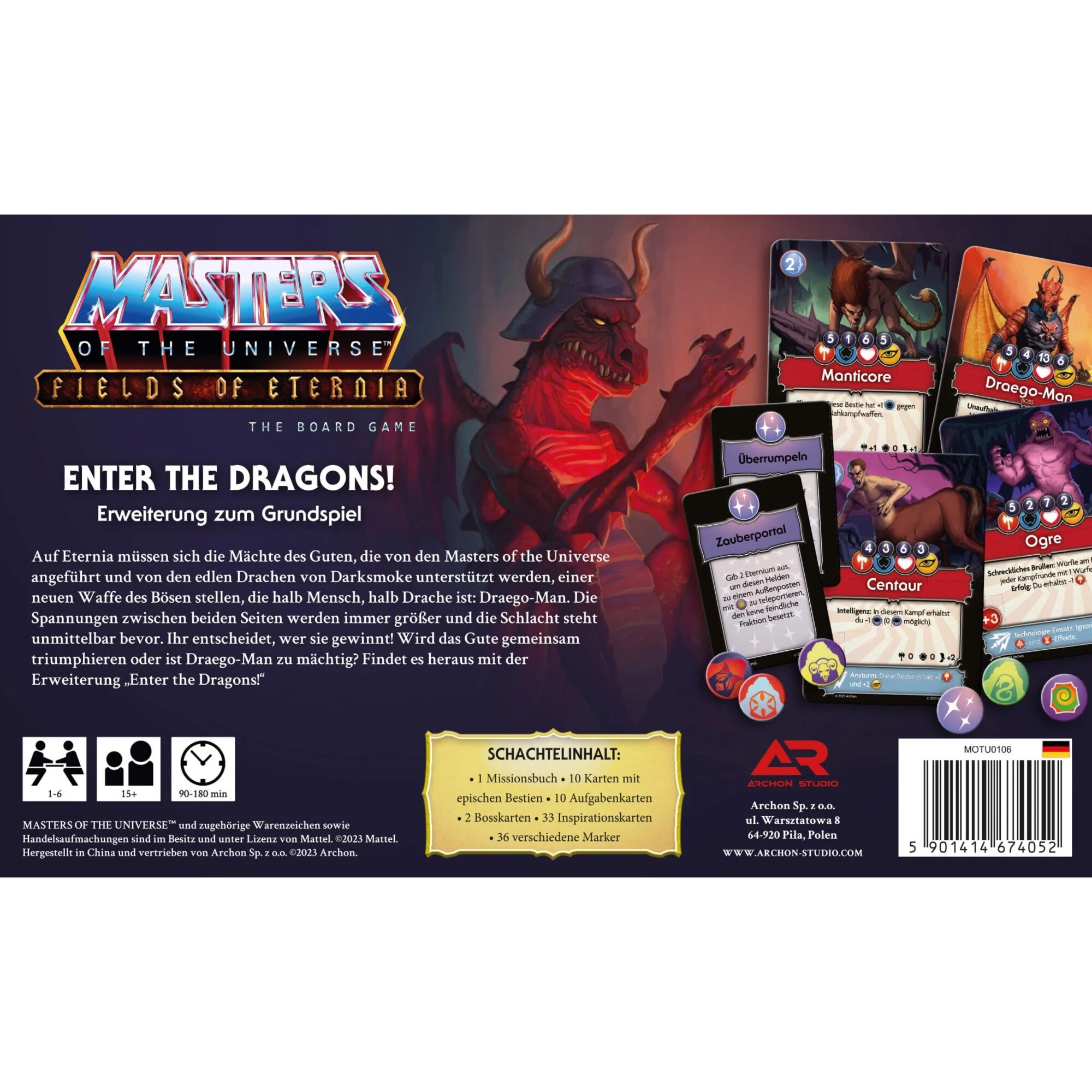 Asmodee Brettspiel Masters of the Universe Fields of Eternia - Enter the Dragons!