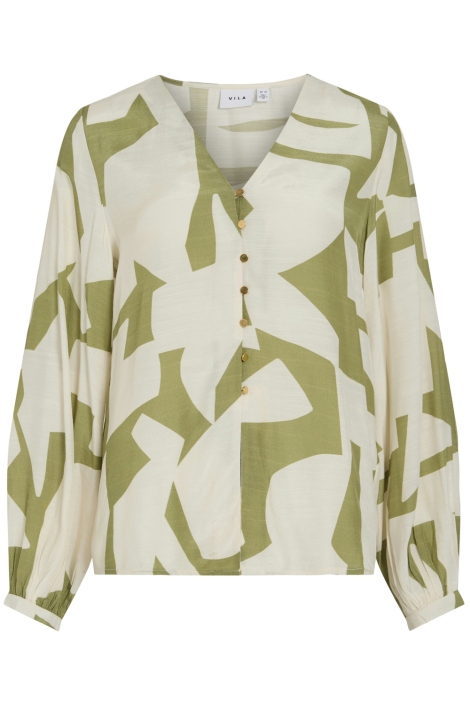Vila groene dames blouse