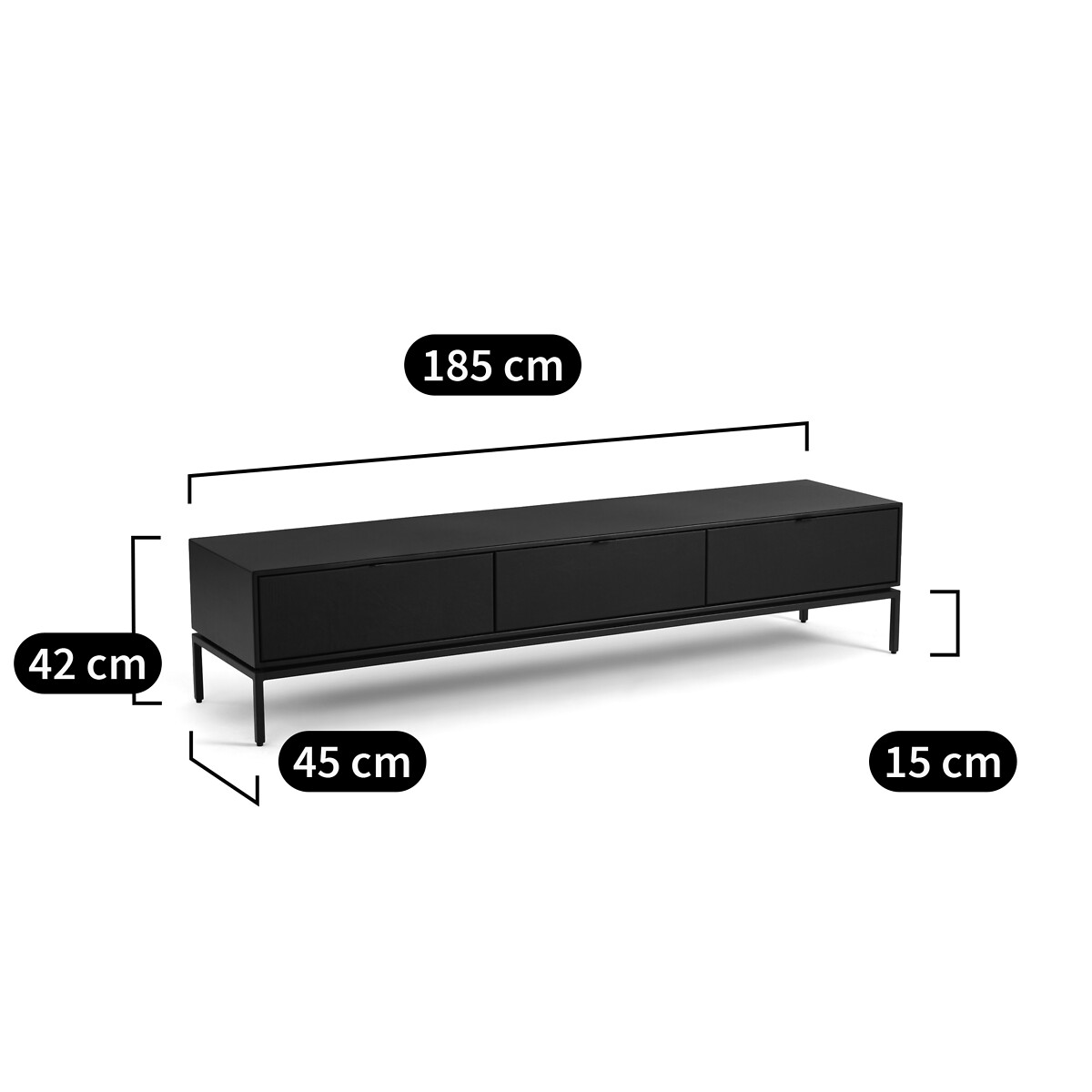 AM.PM<br>Suporte para TV em metal e couro, Réalto