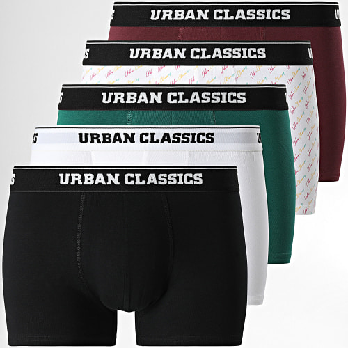 Lot De 5 Boxer TB4417 Blanc Bordeaux Vert