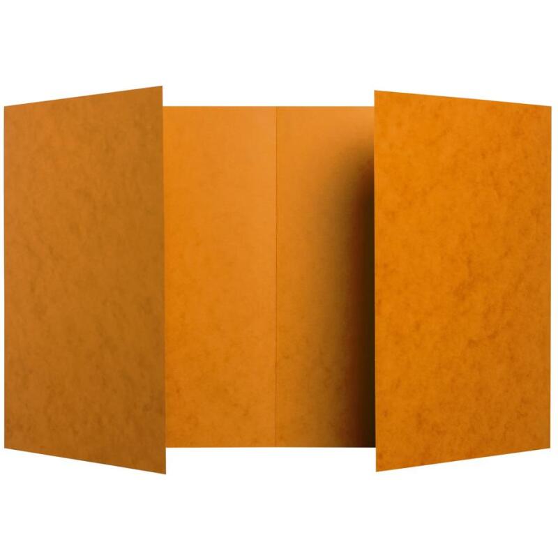 Protège cahier carte lustrée 225g - 17x22 cm - Orange