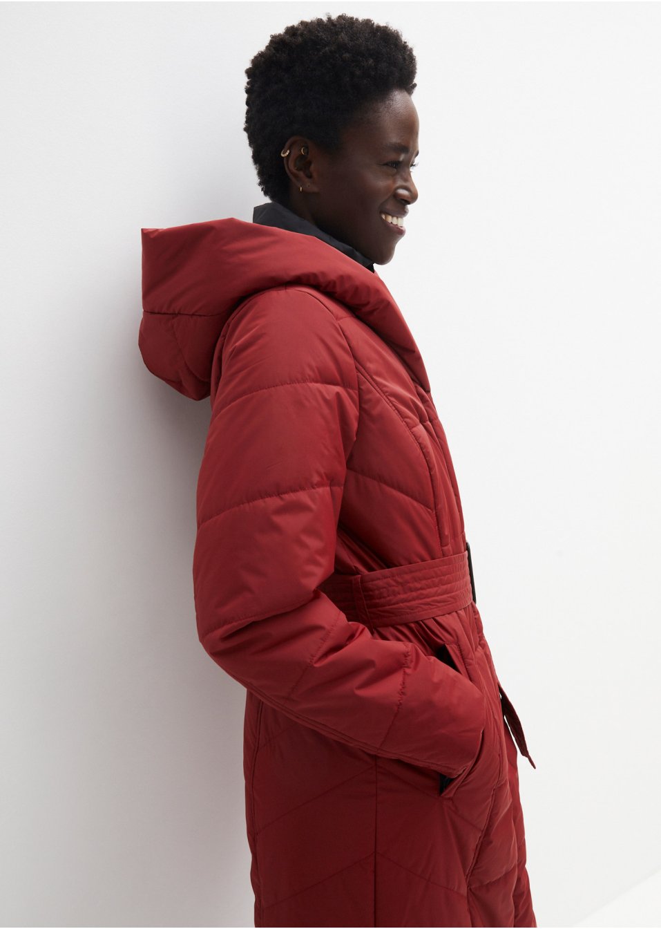 Manteau outdoor imperméable style 2 en 1 avec ceinture