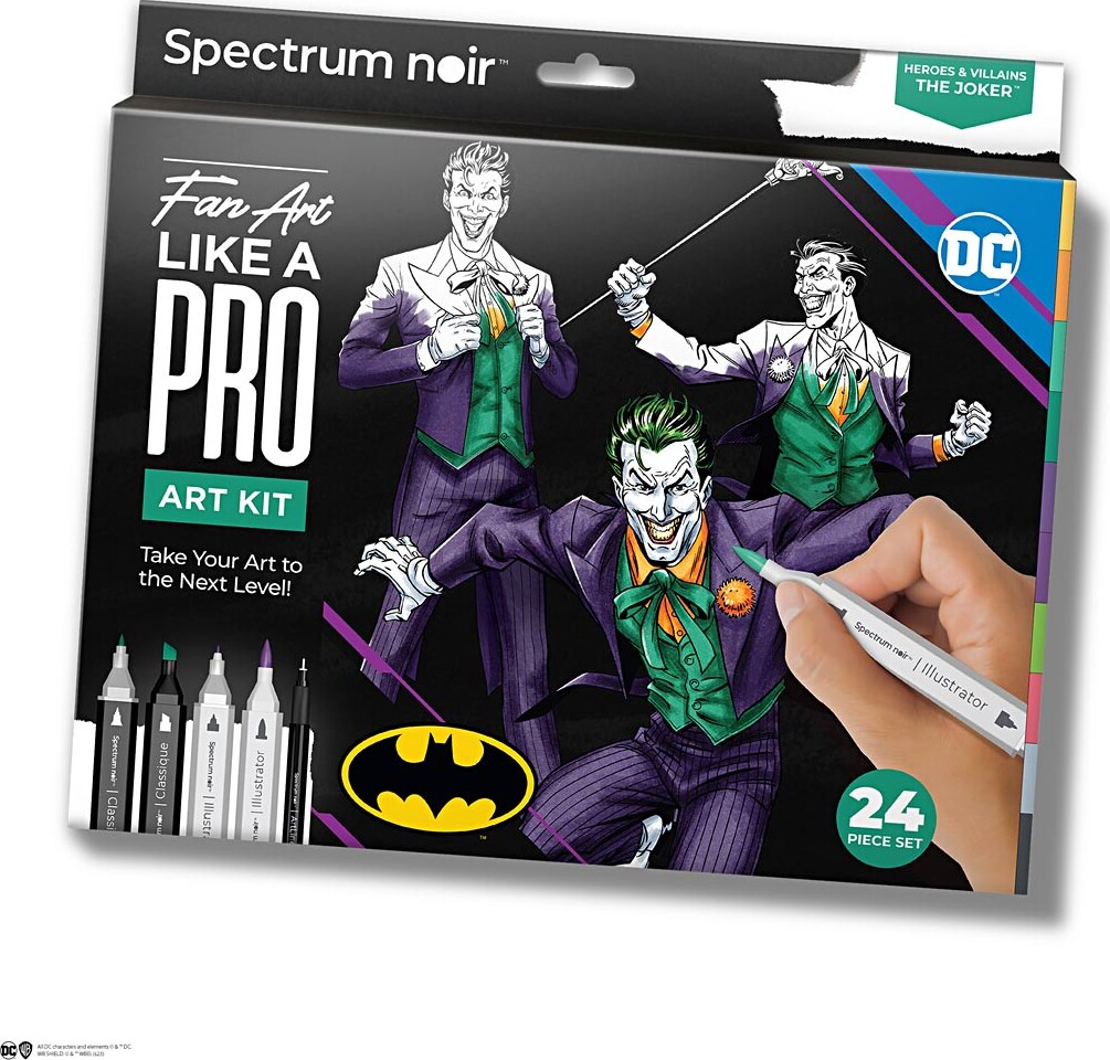 Diy Kit Illustration - Helte Og Skurke Joker - Assorterede Farver