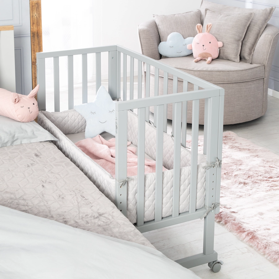 roba Stuben- & Beistellbett 3in1 mit Barriere Style grau