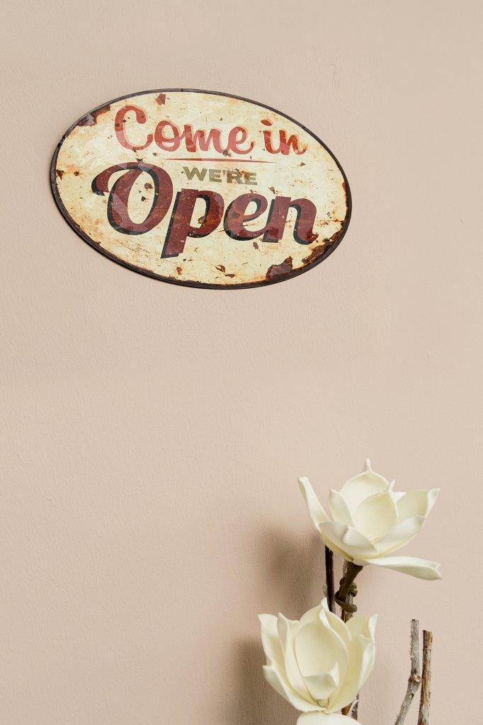 Metallschild - Come in we're open - 30x19 cm