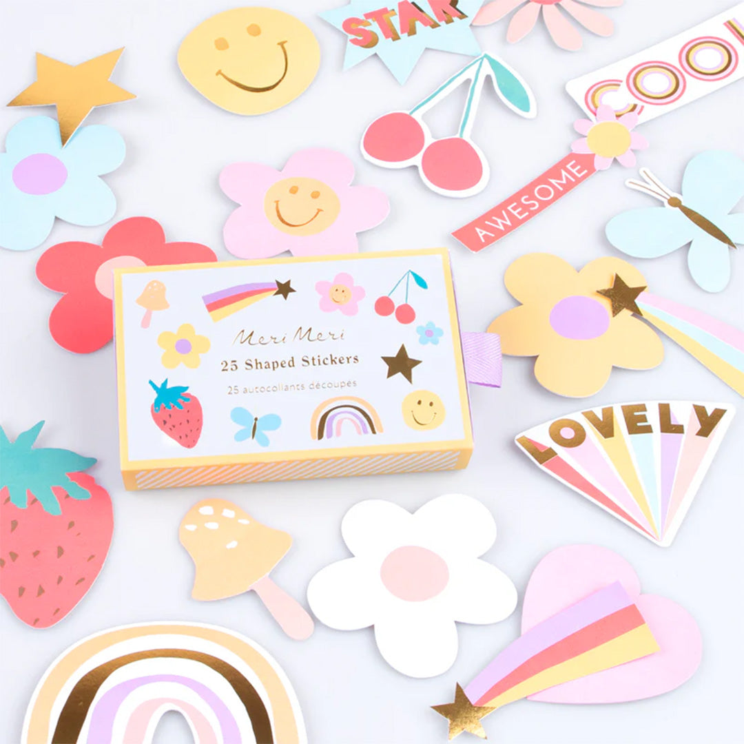 Meri meri stickers happy icon - 25st
