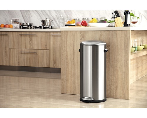 EKO pedaalemmer Belle Deluxe 30 l mat roestvrij staal