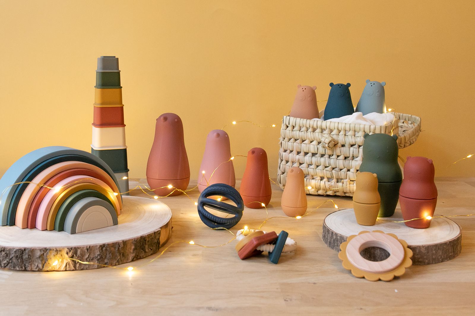 Jeu de cubes en silicone à empiler Mercredi et Patati