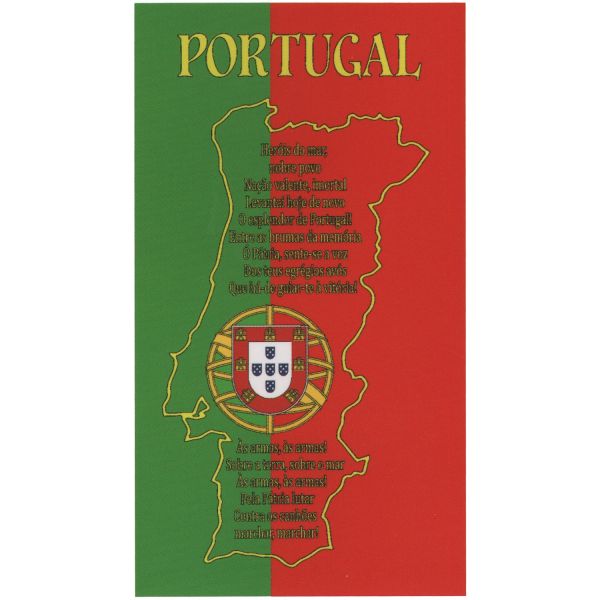 Casa de Praia Toalha de Praia Microfibra Mapa Bandeira Hino Portugal 180 x 100 cm