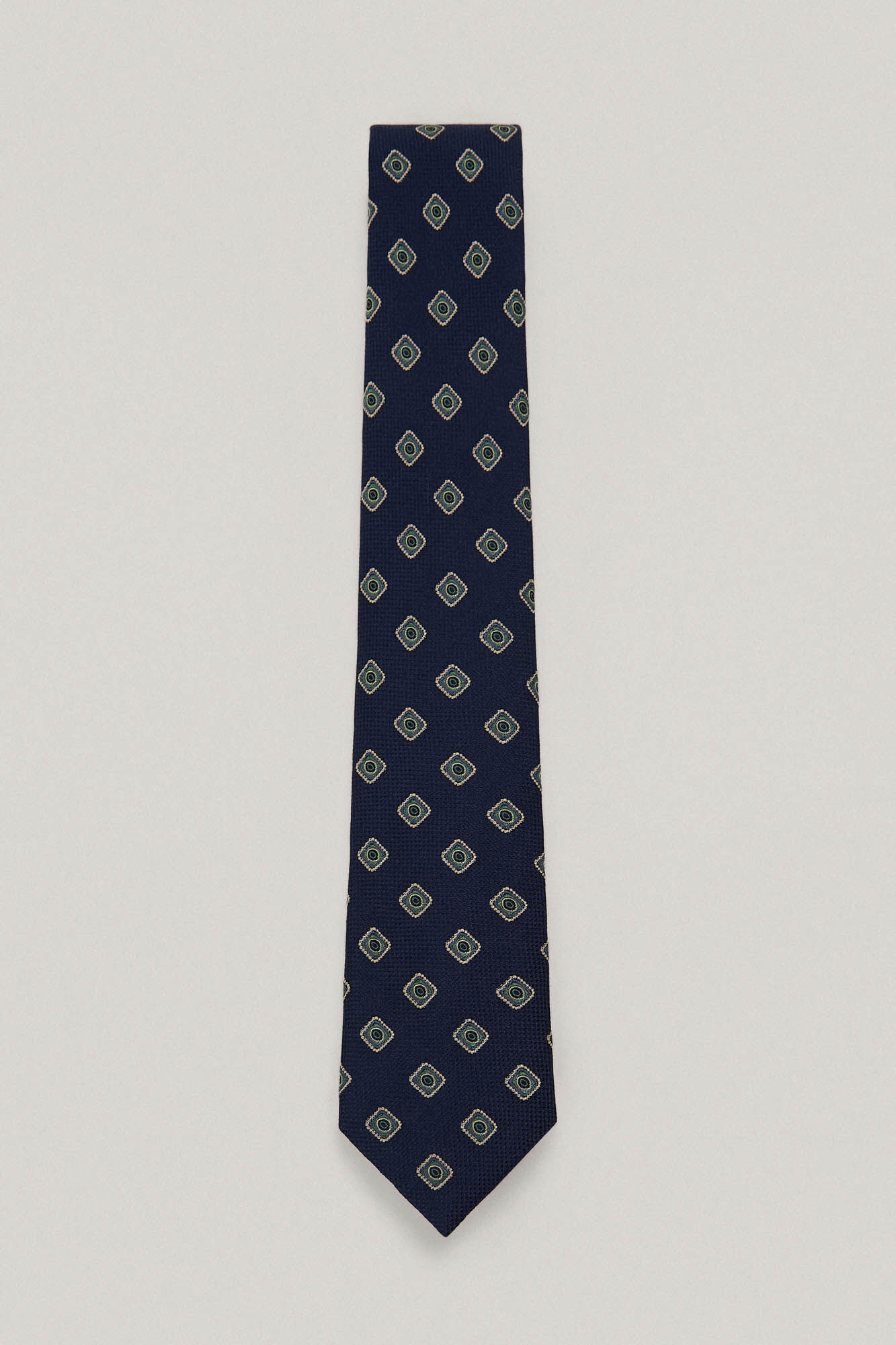 Desenho de gravata de seda - Azul