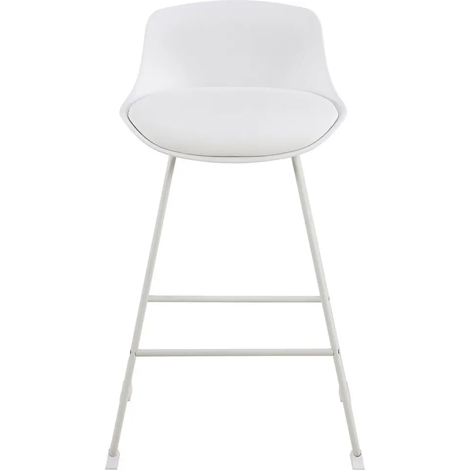 Hioshop Torino barstoel counterstoel PU kunstleer wit