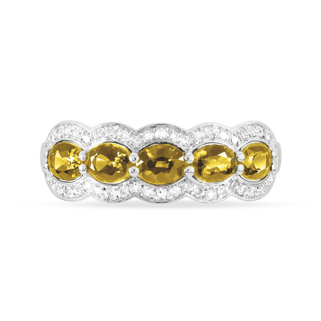 Bague Margaux Or Jaune Citrine Et Diamant