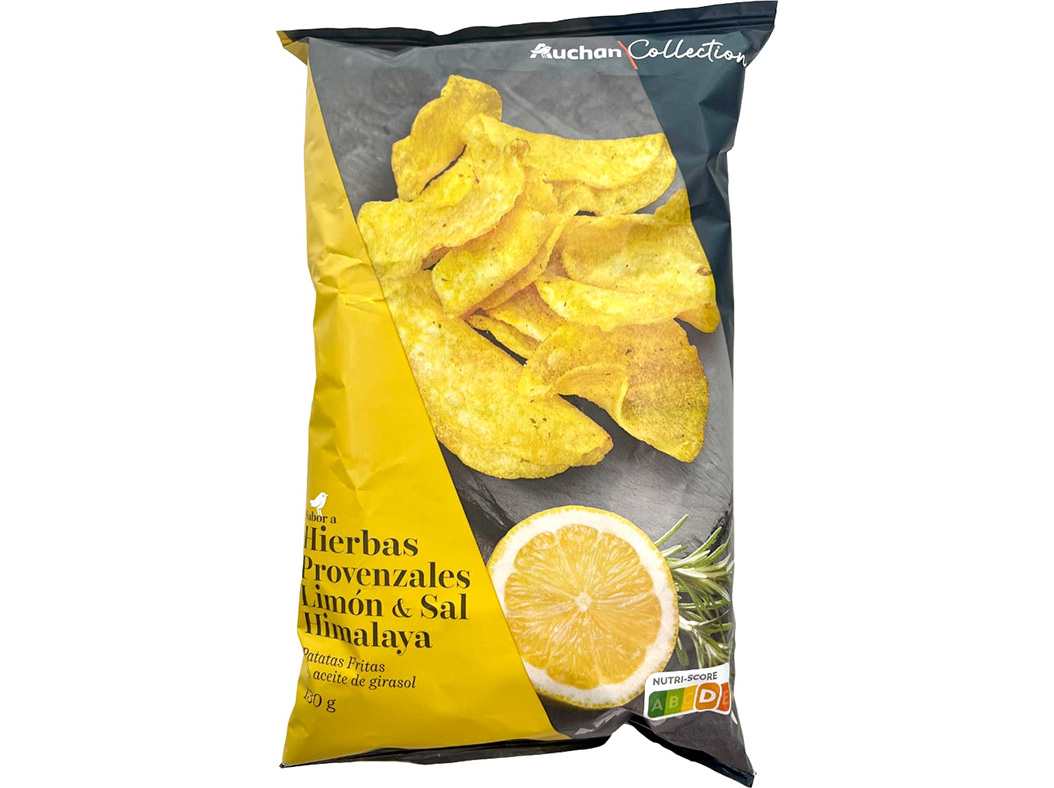 BATATA FRITA AUCHAN COLLECTION ERVA PROVENCE E LIMÃO 130G