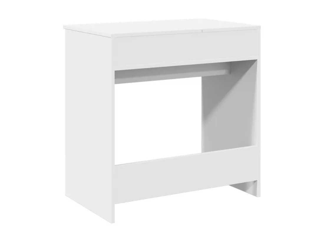 Coiffeuse avec miroir blanc 73x46,5x120 cm
