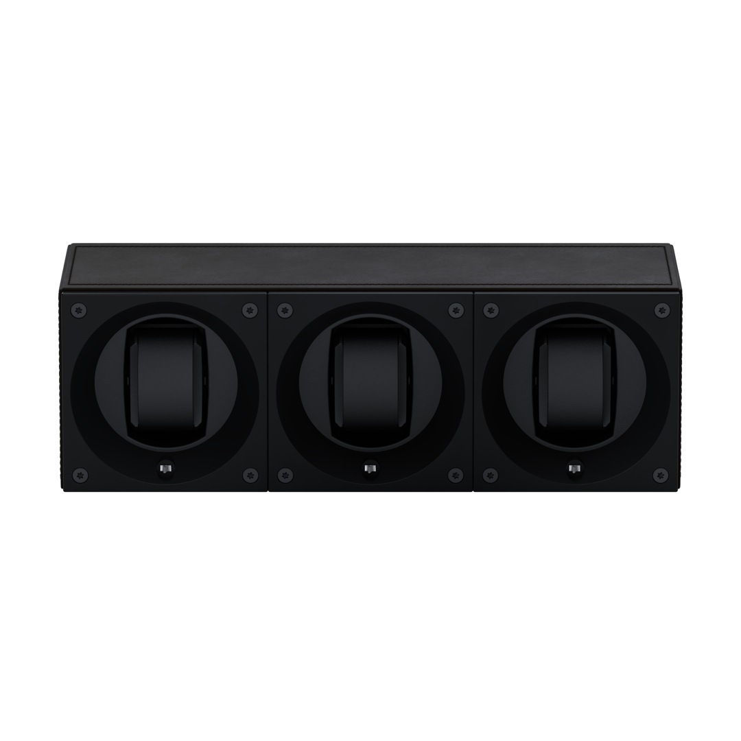 SwissKubik Masterbox Leder Dunkelbraun - 3 Uhren