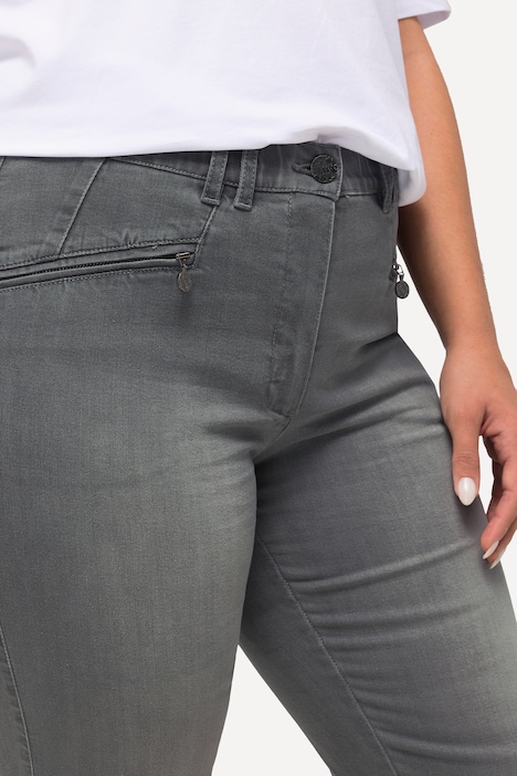 7/8-Jeans Mony, Elastikbund, Reißverschlusstaschen